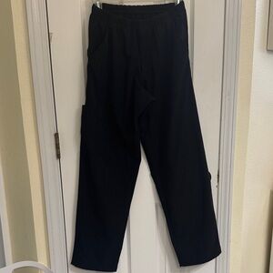 Barco Uniforms Black Cargo Scrub Pants with Elastic Waist